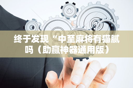 终于发现“中至麻将有猫腻吗（助赢神器通用版）