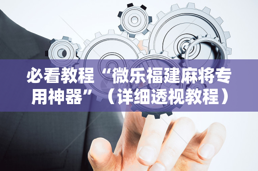 必看教程“微乐福建麻将专用神器”（详细透视教程）-哔哩哔哩