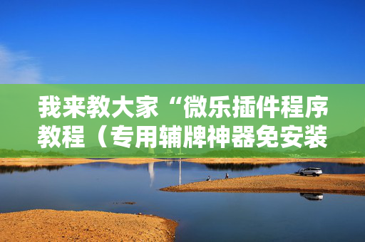 我来教大家“微乐插件程序教程（专用辅牌神器免安装）