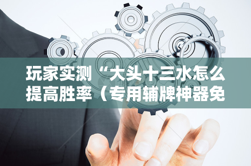 玩家实测“大头十三水怎么提高胜率（专用辅牌神器免安装）
