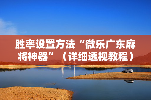 胜率设置方法“微乐广东麻将神器”（详细透视教程）-哔哩哔哩
