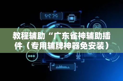 教程辅助“广东雀神辅助插件（专用辅牌神器免安装）