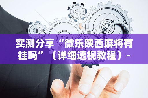 实测分享“微乐陕西麻将有挂吗”（详细透视教程）-哔哩哔哩