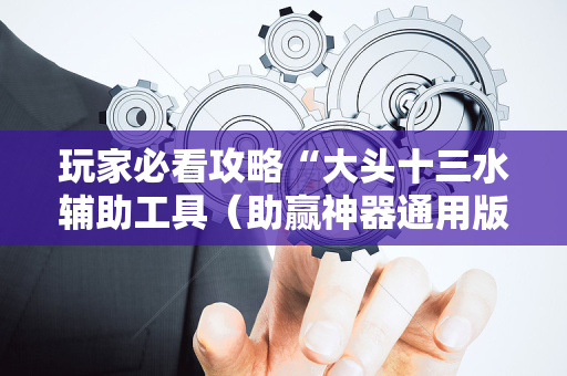 玩家必看攻略“大头十三水辅助工具（助赢神器通用版）