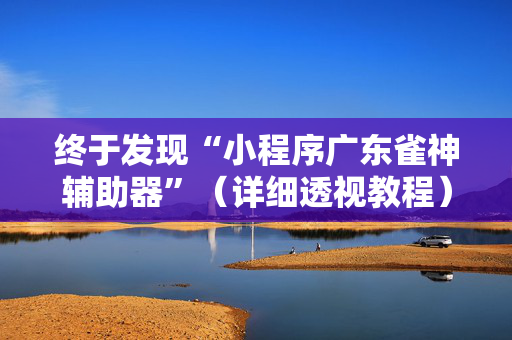 终于发现“小程序广东雀神辅助器”（详细透视教程）-哔哩哔哩