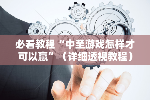 必看教程“中至游戏怎样才可以赢”（详细透视教程）-哔哩哔哩