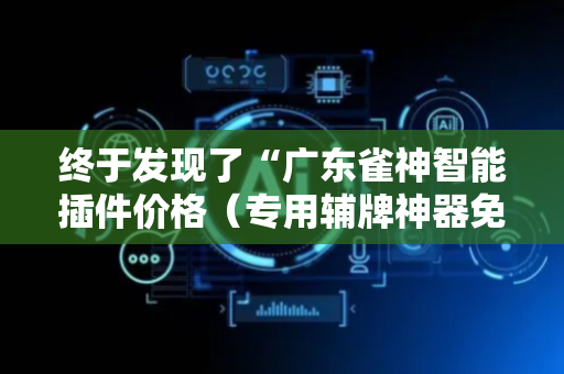 终于发现了“广东雀神智能插件价格（专用辅牌神器免安装）
