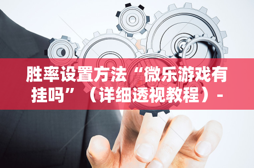 胜率设置方法“微乐游戏有挂吗”（详细透视教程）-哔哩哔哩