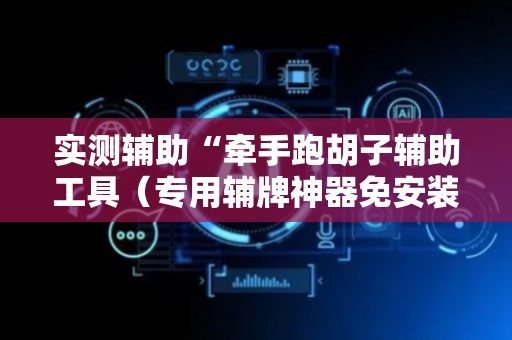 实测辅助“牵手跑胡子辅助工具（专用辅牌神器免安装）