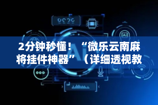 2分钟秒懂！“微乐云南麻将挂件神器”（详细透视教程）-哔哩哔哩