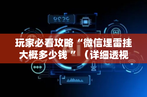玩家必看攻略“微信埋雷挂大概多少钱 ”（详细透视教程）-哔哩哔哩