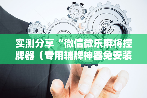 实测分享“微信微乐麻将控牌器（专用辅牌神器免安装）