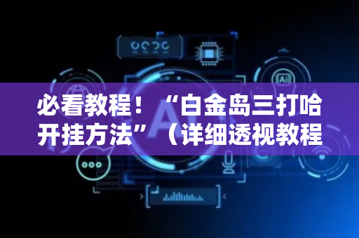 必看教程！“白金岛三打哈开挂方法”（详细透视教程）-哔哩哔哩