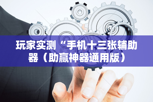 玩家实测“手机十三张辅助器（助赢神器通用版）