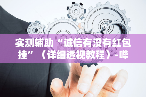 实测辅助“诚信有没有红包挂”（详细透视教程）-哔哩哔哩