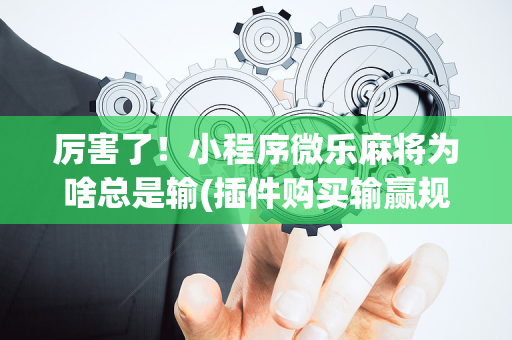 厉害了！小程序微乐麻将为啥总是输(插件购买输赢规律)