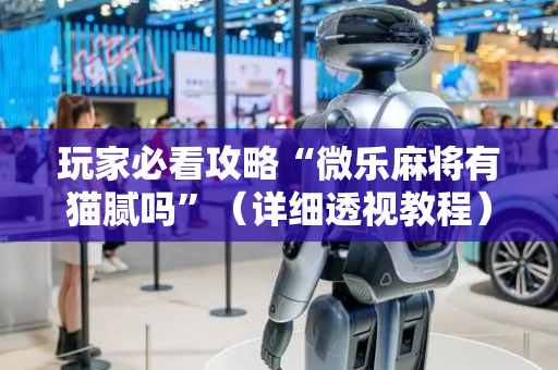 玩家必看攻略“微乐麻将有猫腻吗”（详细透视教程）-哔哩哔哩