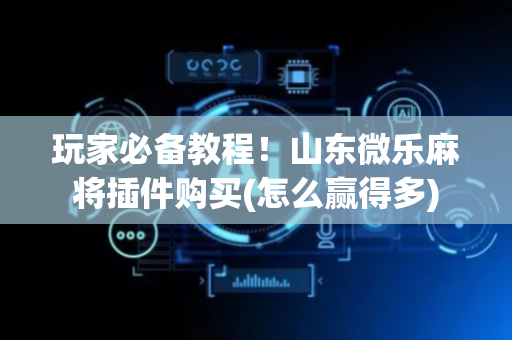 玩家必备教程！山东微乐麻将插件购买(怎么赢得多)