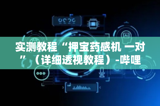 实测教程“押宝药感机 一对”（详细透视教程）-哔哩哔哩