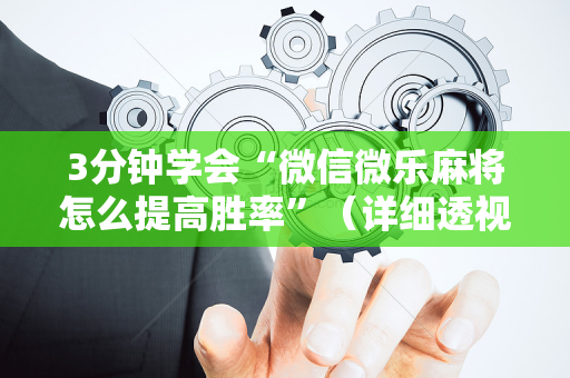 3分钟学会“微信微乐麻将怎么提高胜率”（详细透视教程）-哔哩哔哩