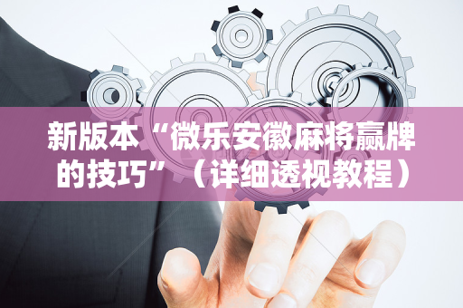 新版本“微乐安徽麻将赢牌的技巧”（详细透视教程）-哔哩哔哩