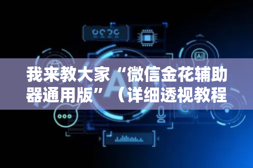 我来教大家“微信金花辅助器通用版”（详细透视教程）-哔哩哔哩
