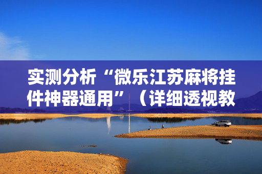 实测分析“微乐江苏麻将挂件神器通用”（详细透视教程）-哔哩哔哩