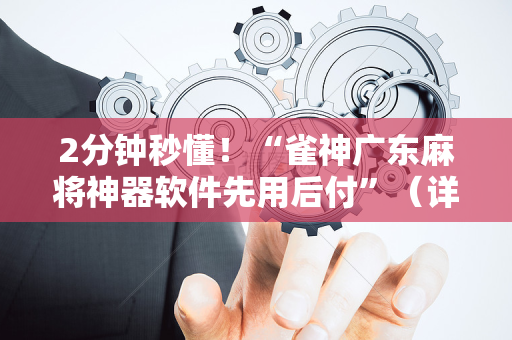 2分钟秒懂！“雀神广东麻将神器软件先用后付”（详细透视教程）-哔哩哔哩