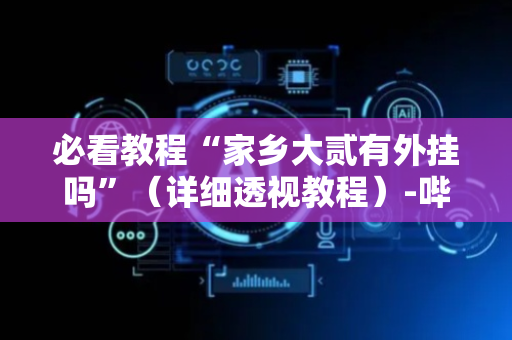 必看教程“家乡大贰有外挂吗”（详细透视教程）-哔哩哔哩