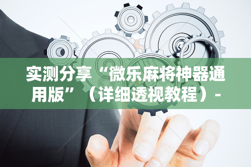 实测分享“微乐麻将神器通用版”（详细透视教程）-哔哩哔哩