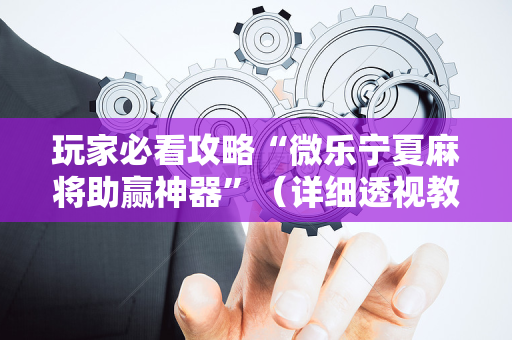 玩家必看攻略“微乐宁夏麻将助赢神器”（详细透视教程）-哔哩哔哩