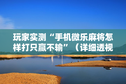 玩家实测“手机微乐麻将怎样打只赢不输”（详细透视教程）-哔哩哔哩