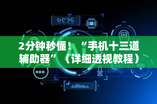 2分钟秒懂！“手机十三道辅助器”（详细透视教程）-哔哩哔哩