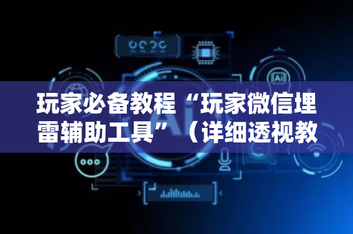 玩家必备教程“玩家微信埋雷辅助工具”（详细透视教程）-哔哩哔哩