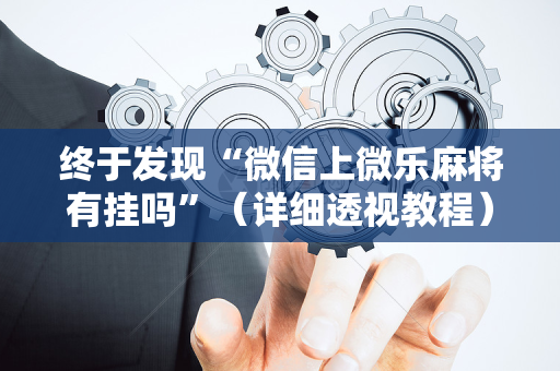 终于发现“微信上微乐麻将有挂吗”（详细透视教程）-哔哩哔哩