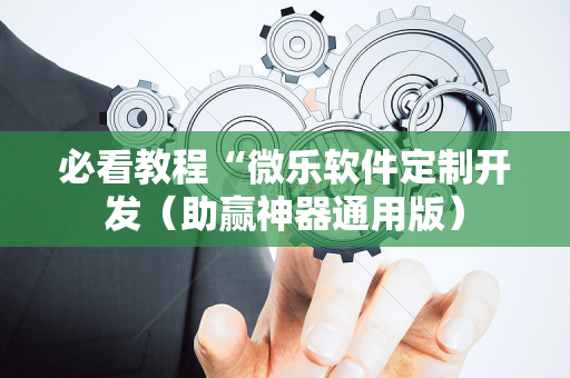必看教程“微乐软件定制开发（助赢神器通用版）