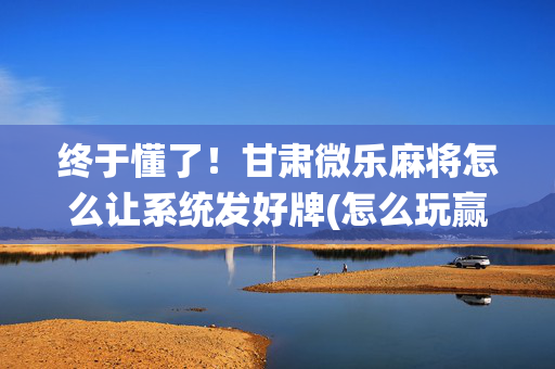 终于懂了！甘肃微乐麻将怎么让系统发好牌(怎么玩赢几率大)