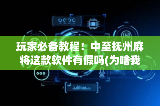 玩家必备教程！中至抚州麻将这款软件有假吗(为啥我总是输)