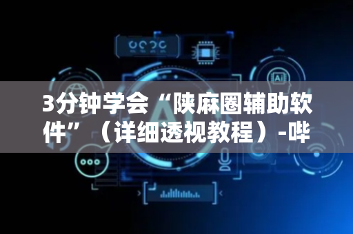 3分钟学会“陕麻圈辅助软件”（详细透视教程）-哔哩哔哩