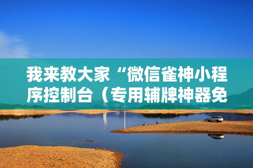 我来教大家“微信雀神小程序控制台（专用辅牌神器免安装）