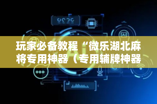 玩家必备教程“微乐湖北麻将专用神器（专用辅牌神器免安装）