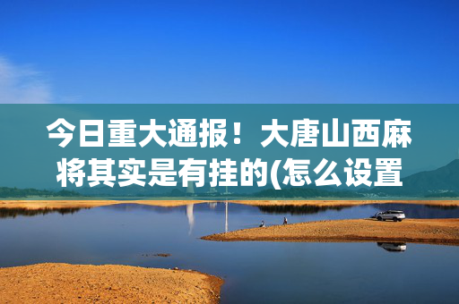 今日重大通报！大唐山西麻将其实是有挂的(怎么设置会赢)