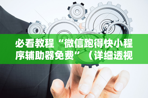 必看教程“微信跑得快小程序辅助器免费”（详细透视教程）-哔哩哔哩