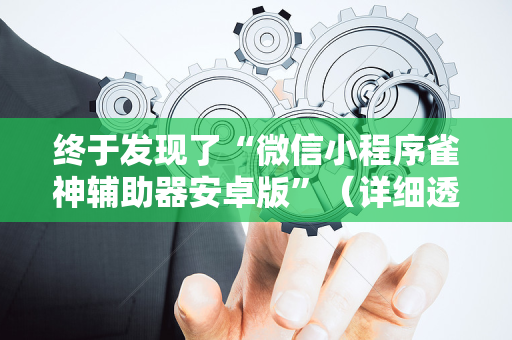 终于发现了“微信小程序雀神辅助器安卓版”（详细透视教程）-哔哩哔哩