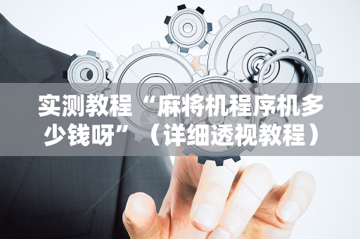实测教程“麻将机程序机多少钱呀”（详细透视教程）-哔哩哔哩