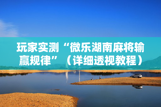 玩家实测“微乐湖南麻将输赢规律”（详细透视教程）-哔哩哔哩