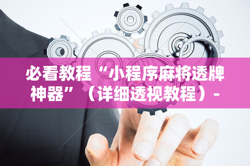 必看教程“小程序麻将透牌神器”（详细透视教程）-哔哩哔哩