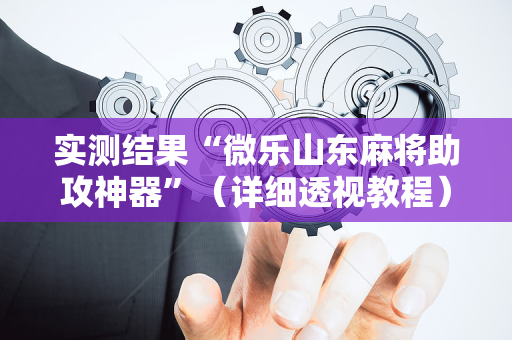实测结果“微乐山东麻将助攻神器”（详细透视教程）-哔哩哔哩