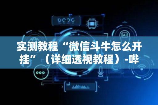 实测教程“微信斗牛怎么开挂”（详细透视教程）-哔哩哔哩