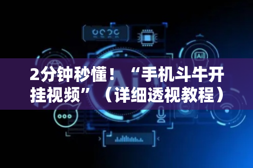 2分钟秒懂！“手机斗牛开挂视频”（详细透视教程）-哔哩哔哩